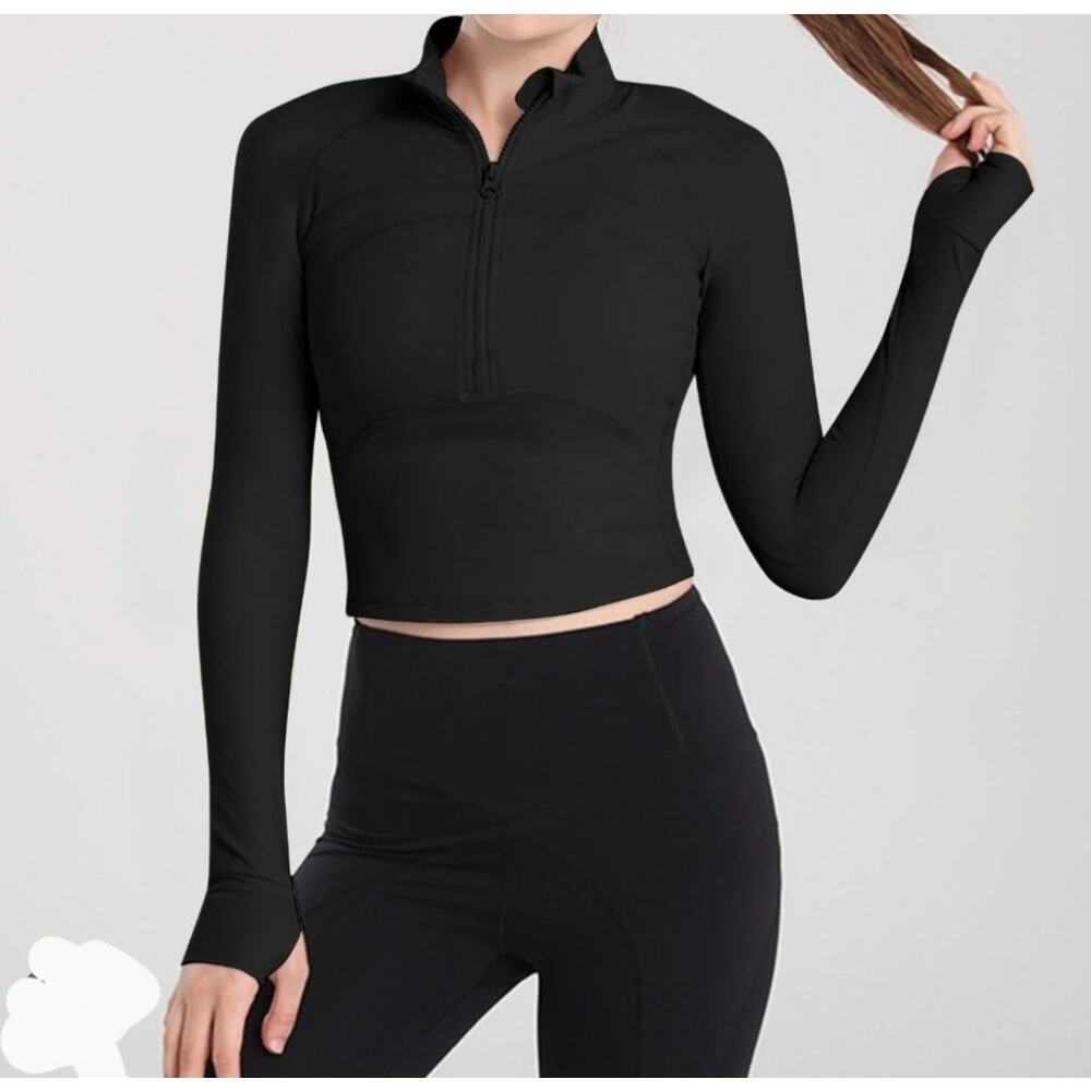 All In Motion Women's Black 1/2 Zip Top Size XS